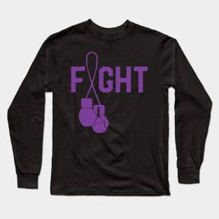 Cute Pancreatic Cancer Awareness Survivor Fighter Ribbon Long Sleeve T-Shirt